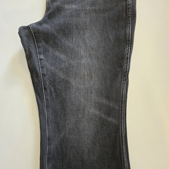 Sz 33 Banana Republic high rise crop boot cut black faded EUC - Picture 12 of 14